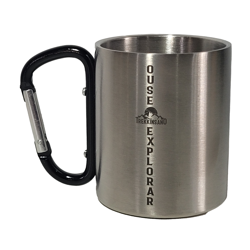 Caneca Mosquetão Trekkinsano em Inox Duplo