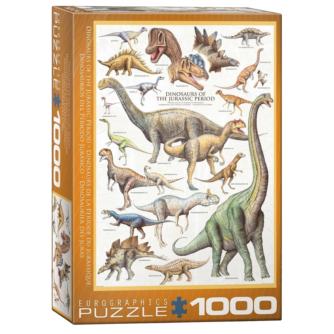 Quebra-Cabeça Dinossauros do Período Jurássico de 1000 Peças (+12)
