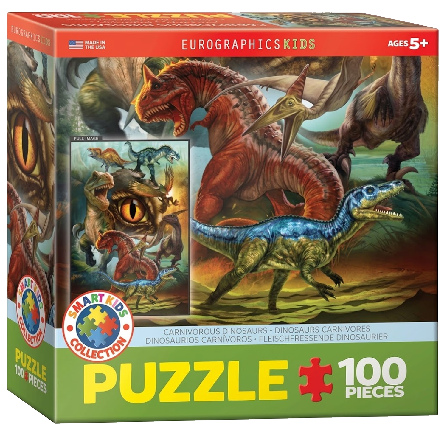 Quebra-Cabeça Dinossauros Carnívoros de 1000 Peças (+5)