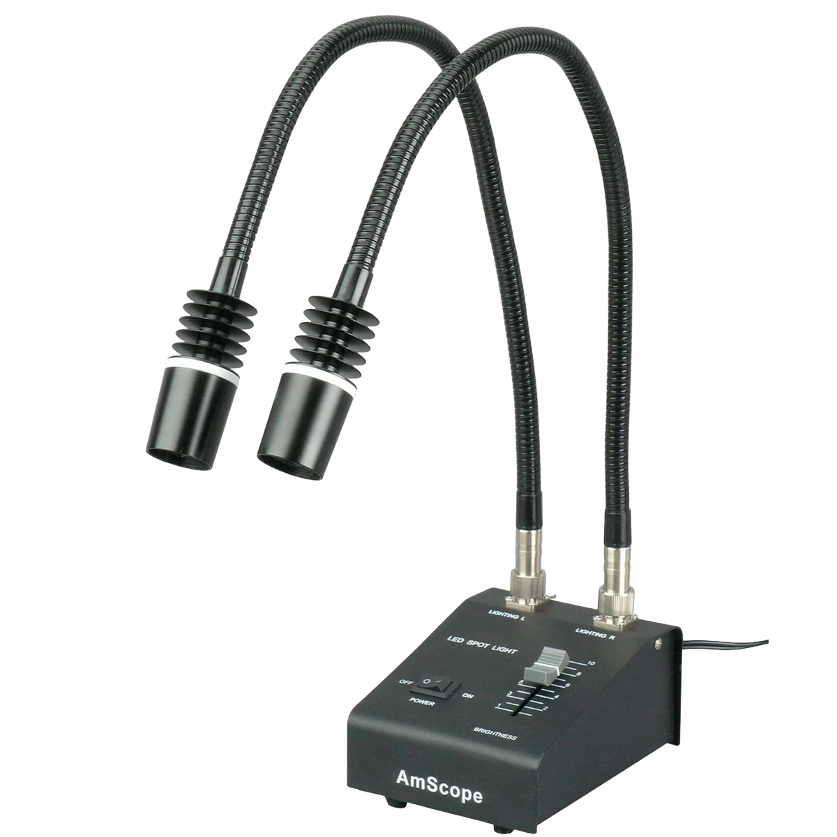 Iluminador de Luz UV 365 AmScope de 6 watts com Braço Duplo Flexível LED
