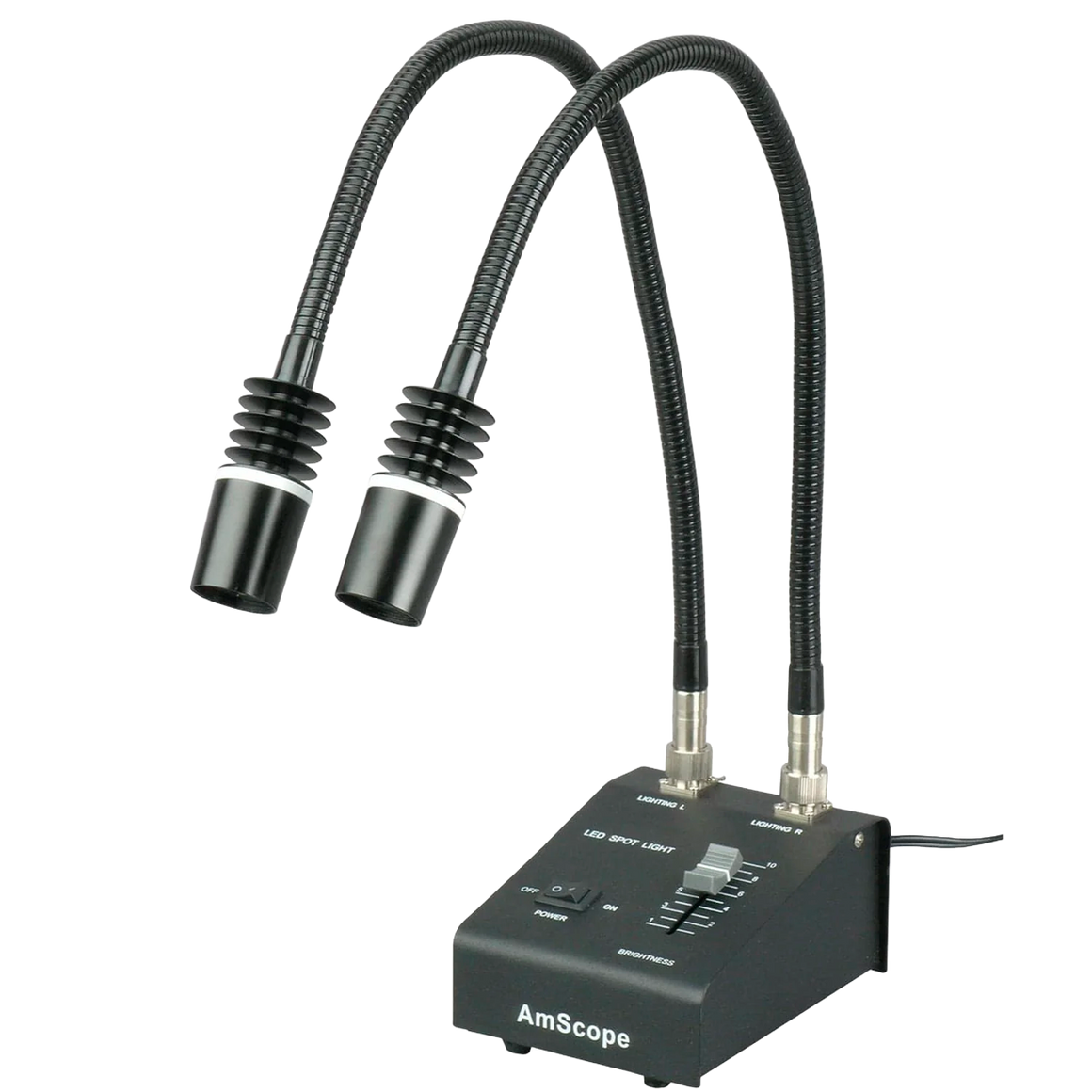 Iluminador de Luz UV 365 AmScope de 6 watts com Braço Duplo Flexível LED