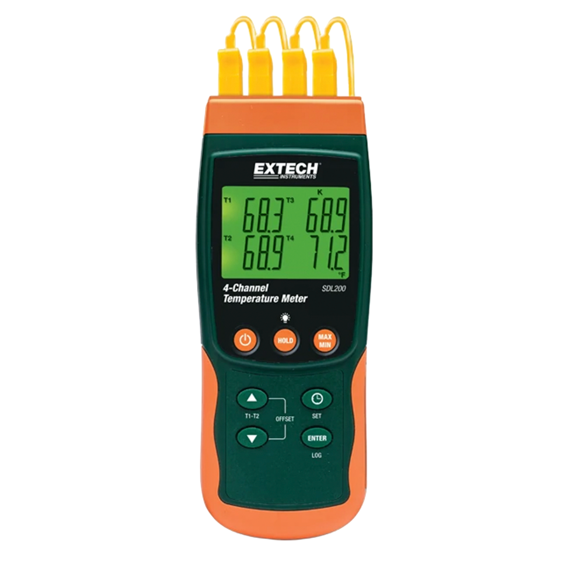 Registrador de Dados de Temperatura Extech SDL200 de Quatro Canais
