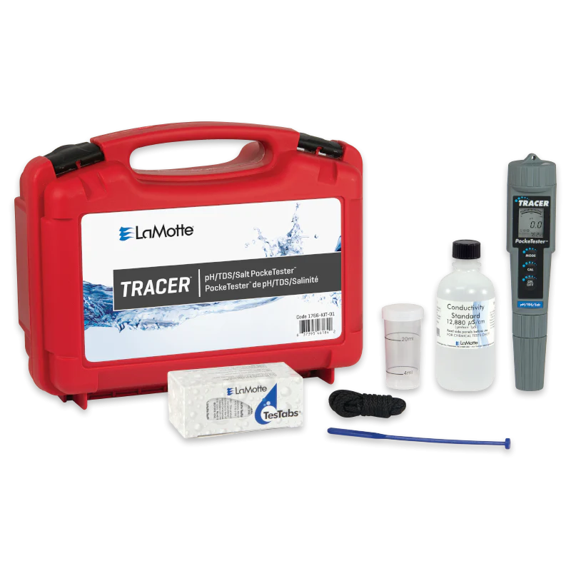 PockeTester™ Portátil: Medição Precisa de Sal, pH, TDS e Temperatura para Profissionais de Piscinas