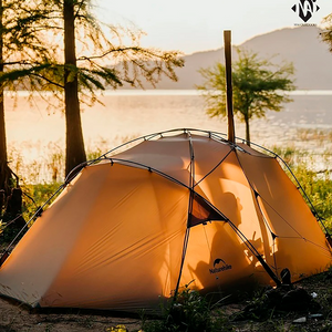 Naturehike Carpa 15D Ultraligera Doble Capa Impermeable 4 Estaciones con Chimenea Trekking Camping Exterior