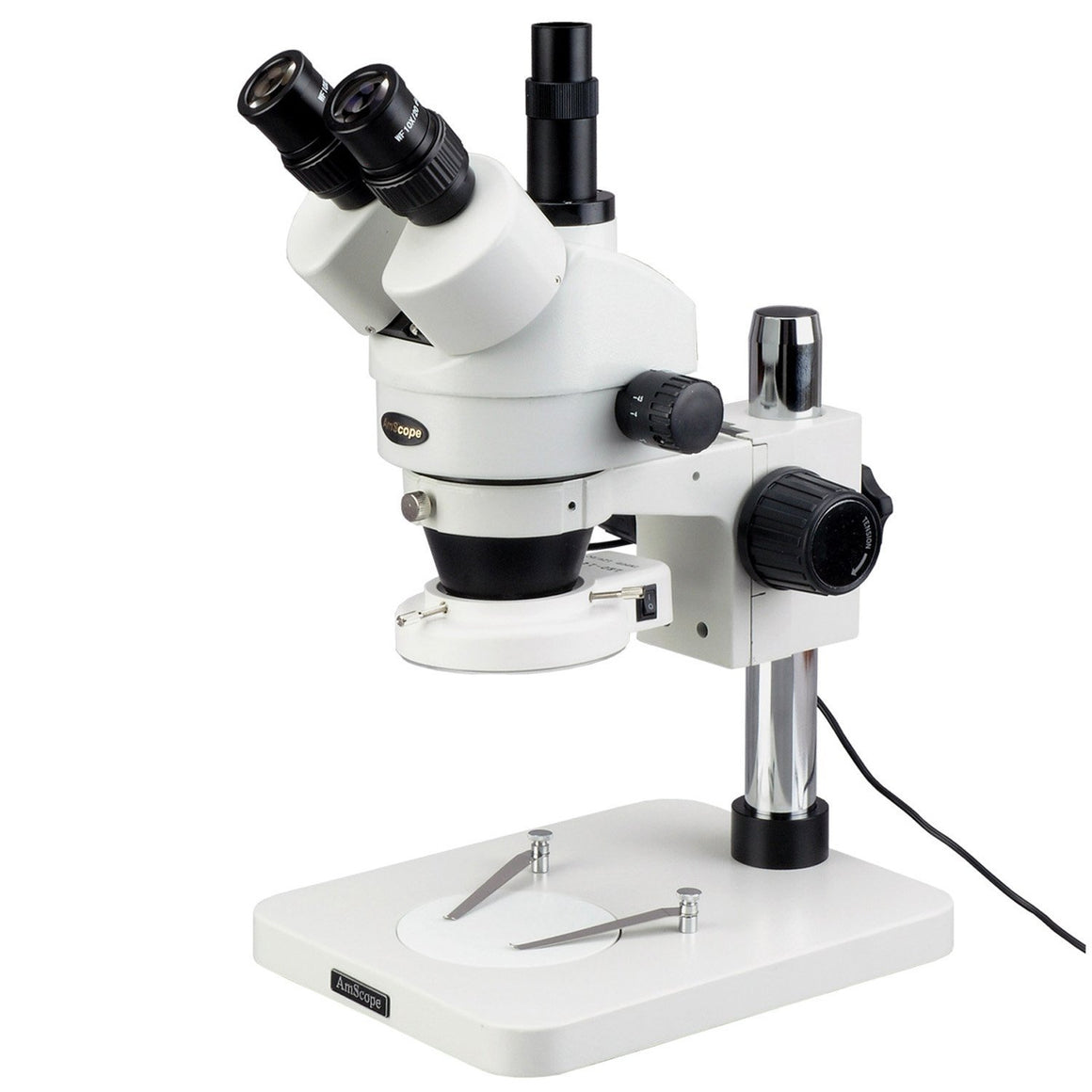 Microscópio Estéreo Trinocular AmScope Série SM 1 7X 45X Câmera HDMI