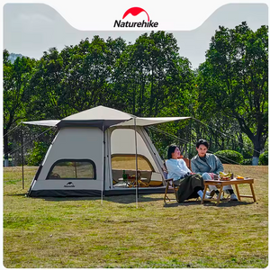 Tenda hexagonal automática de um toque para 4 a 5 pessoas, barraca de acampamento leve à prova d'água para áreas externas