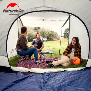 Naturehike Cloud Fun Tenda para 3 pessoas Revestimento prateado Proteção solar e à prova d'água Camping ao ar livre