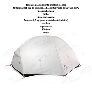 Tenda Naturehike Mongar Tenda à prova d'água para 2 pessoas