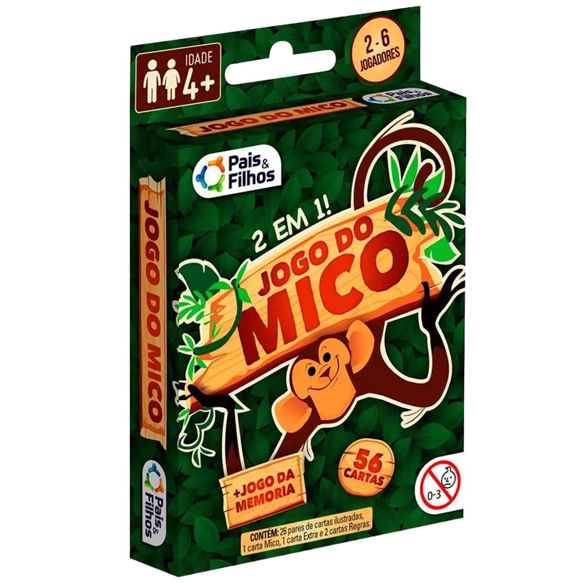 Jogo da Memória Macaco 2 em 1 (+4)