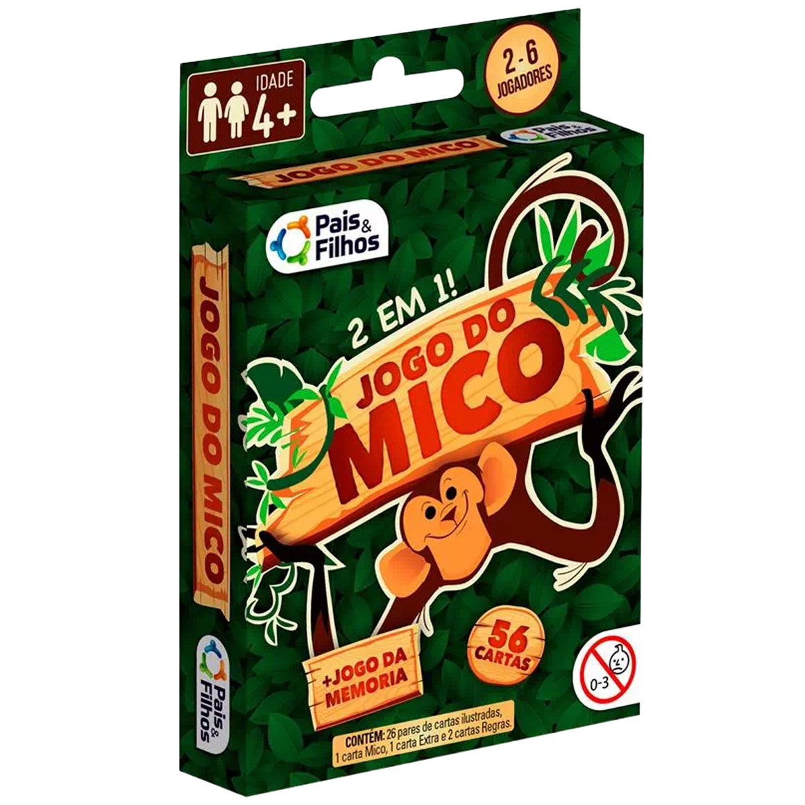 Jogo da Memória Macaco 2 em 1 (+4)