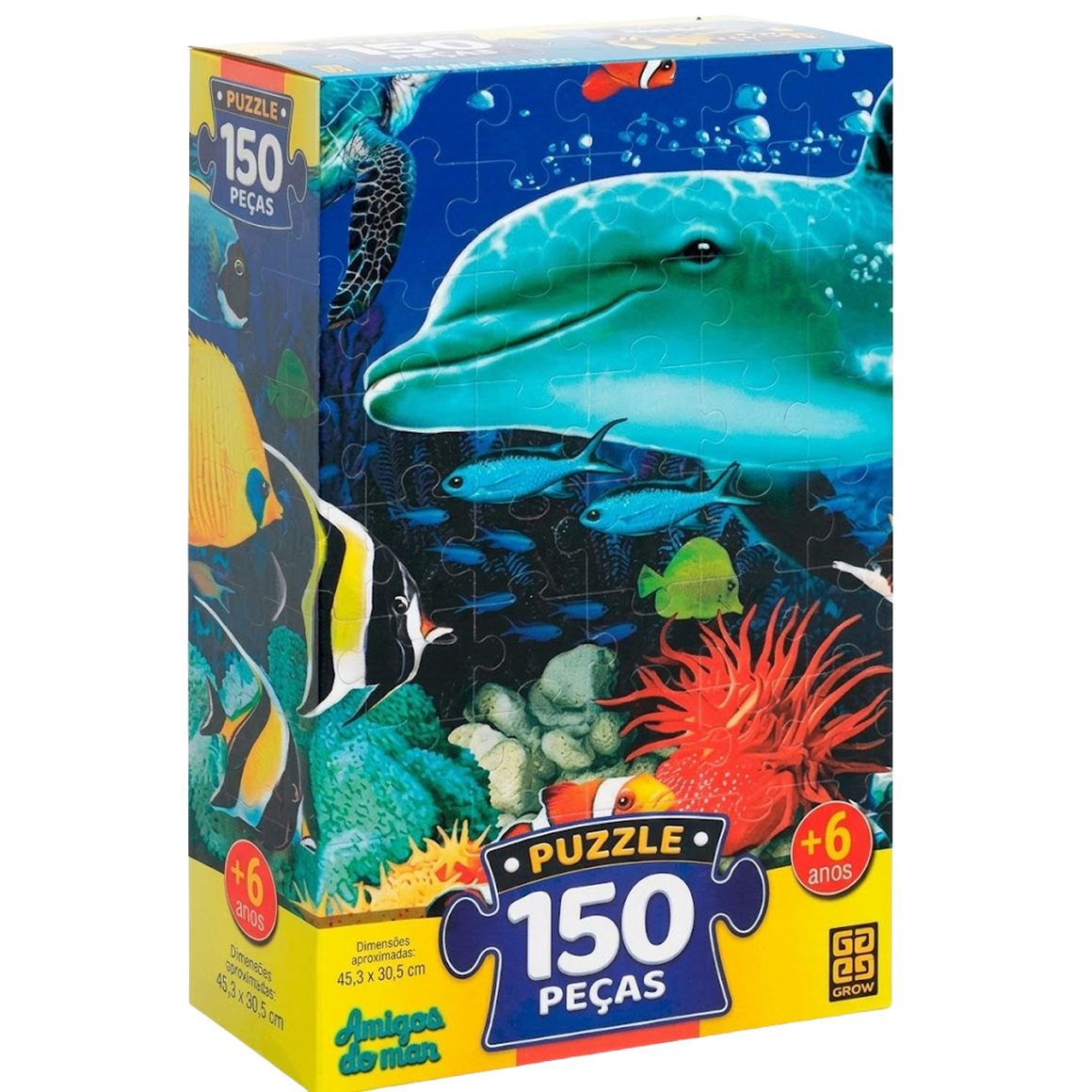 Quebra-Cabeça Amigos do Mar de 150 Peças (+6)