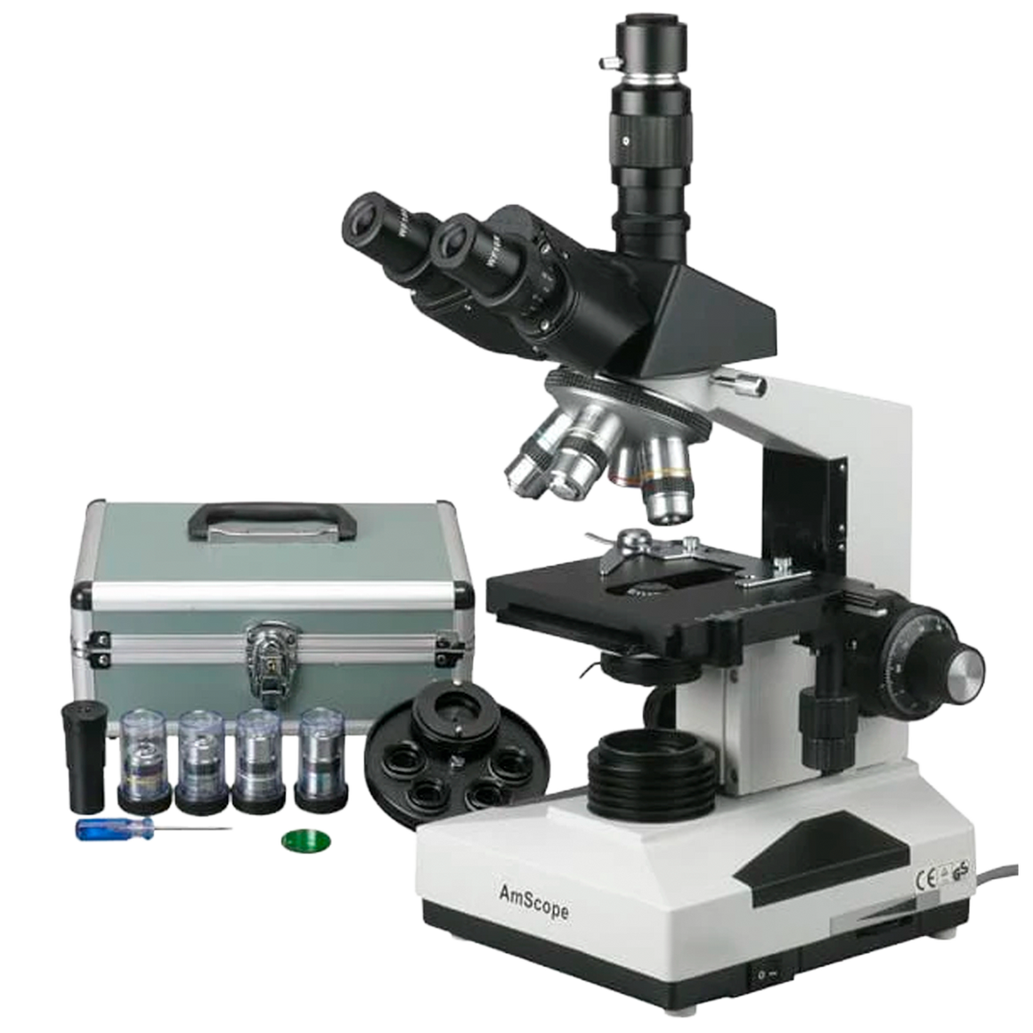 Microscópio Composto Trinocular AmScope Série T490 ²⁶