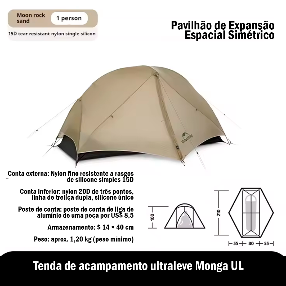 Monga UL. Tenda de caminhada ultraleve