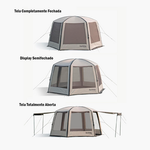 Naturehike Cloud Nest Hexagonal 10㎡ Pérgula inflável à prova d'água 2000mm UPF50+ para camping e praia: seu abrigo aéreo ideal