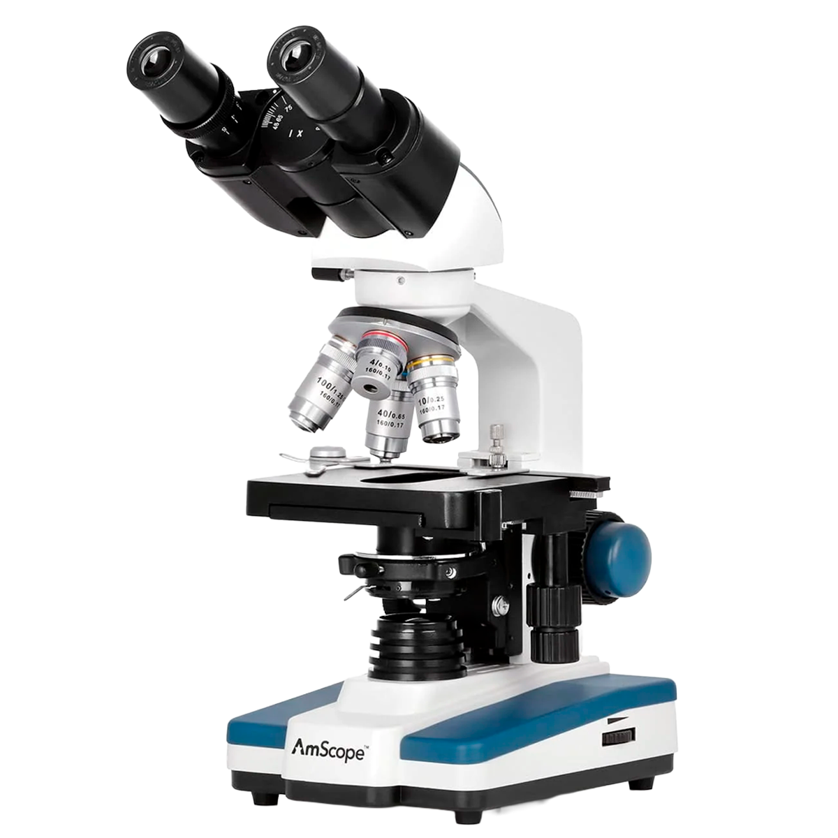 Microscópio Composto Binocular Série B120 40X–2500X com Cabeçote Siedentopf, Platina Mecânica 3D e Câmera Digital de 2 MP