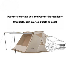 Tenda lateral Naturehike para SUV com Fixação Traseira: toldo à Prova d'Agua com Revestimento Prateado e Proteção Solar