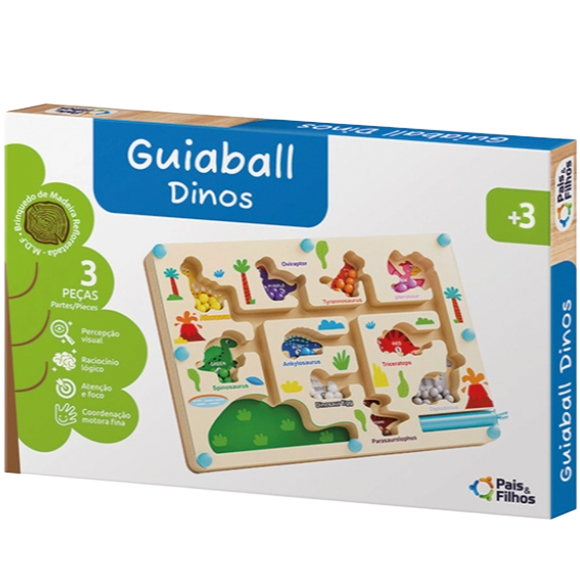 Jogo Guia Ball Dinos 3 Peças (+3)