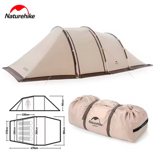 Tenda túnel Naturehike com Saia Anti-neve, à Prova d'água e Espaçosa para Camping, Piquenique e Viagens