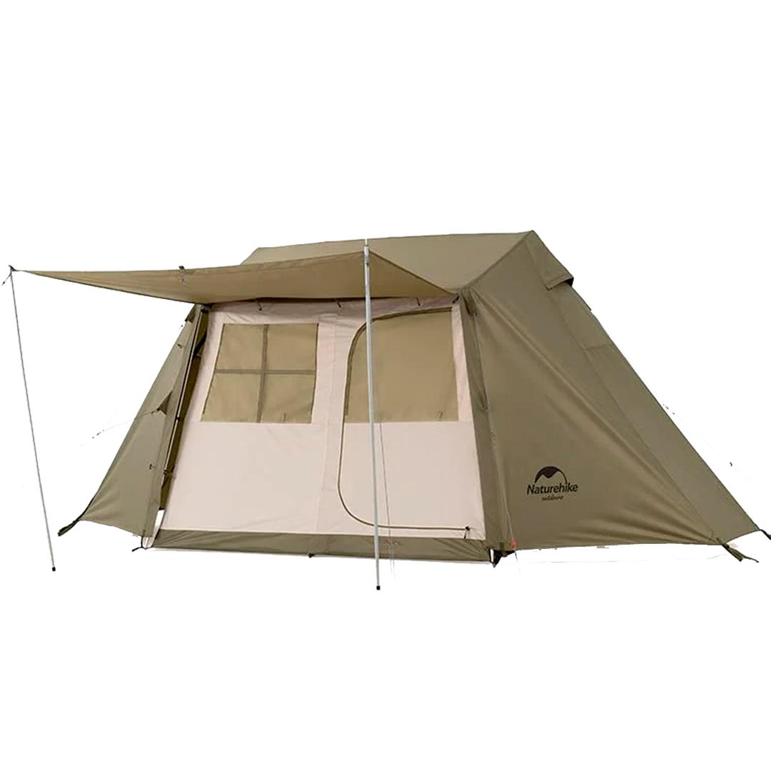 Tenda Naturehike Village 5.0 Ridge com saia de neve, automática, portátil, à prova d'água e reforçada para camping e caminhadas