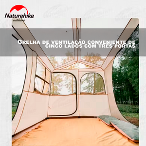 Barraca de Acampamento com Saia Antineve Naturehike Village 5.0 para 3-4 Pessoas