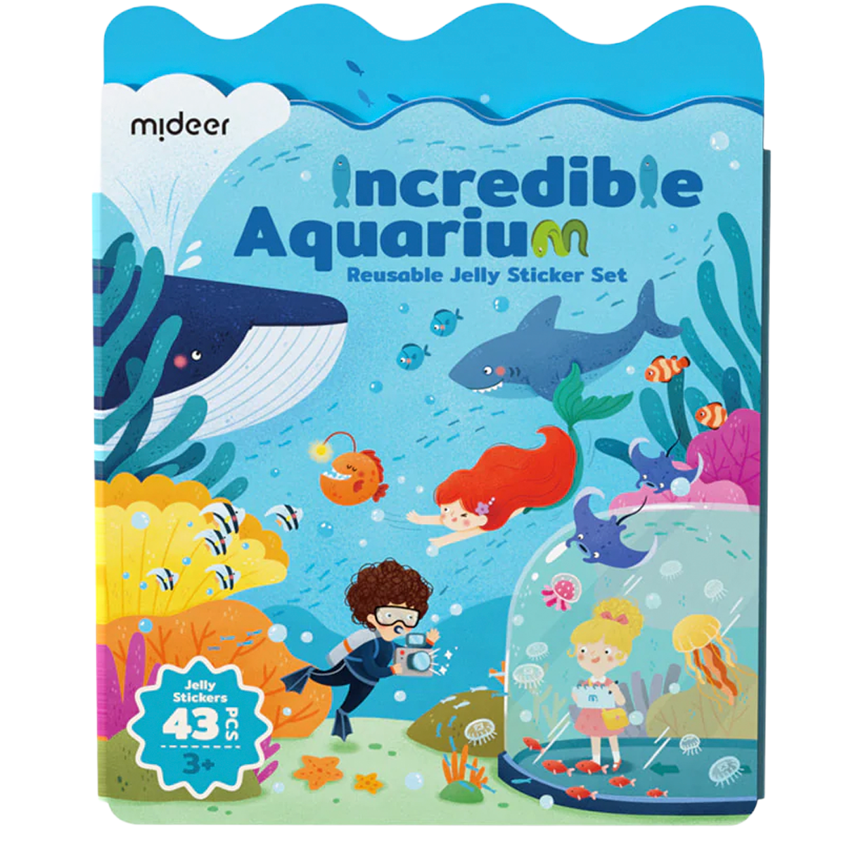 Adesivo de Gel Reutilizável Aquarium Incrível de 43 Peças (+3)
