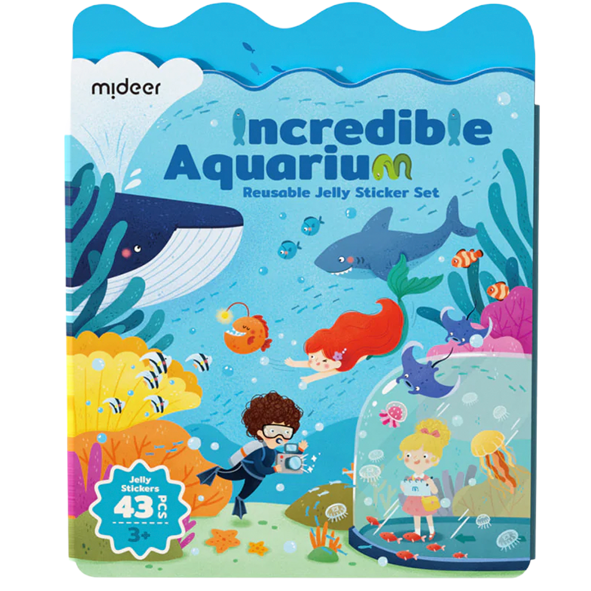 Adesivo de Gel Reutilizável Aquarium Incrível de 43 Peças (+3)