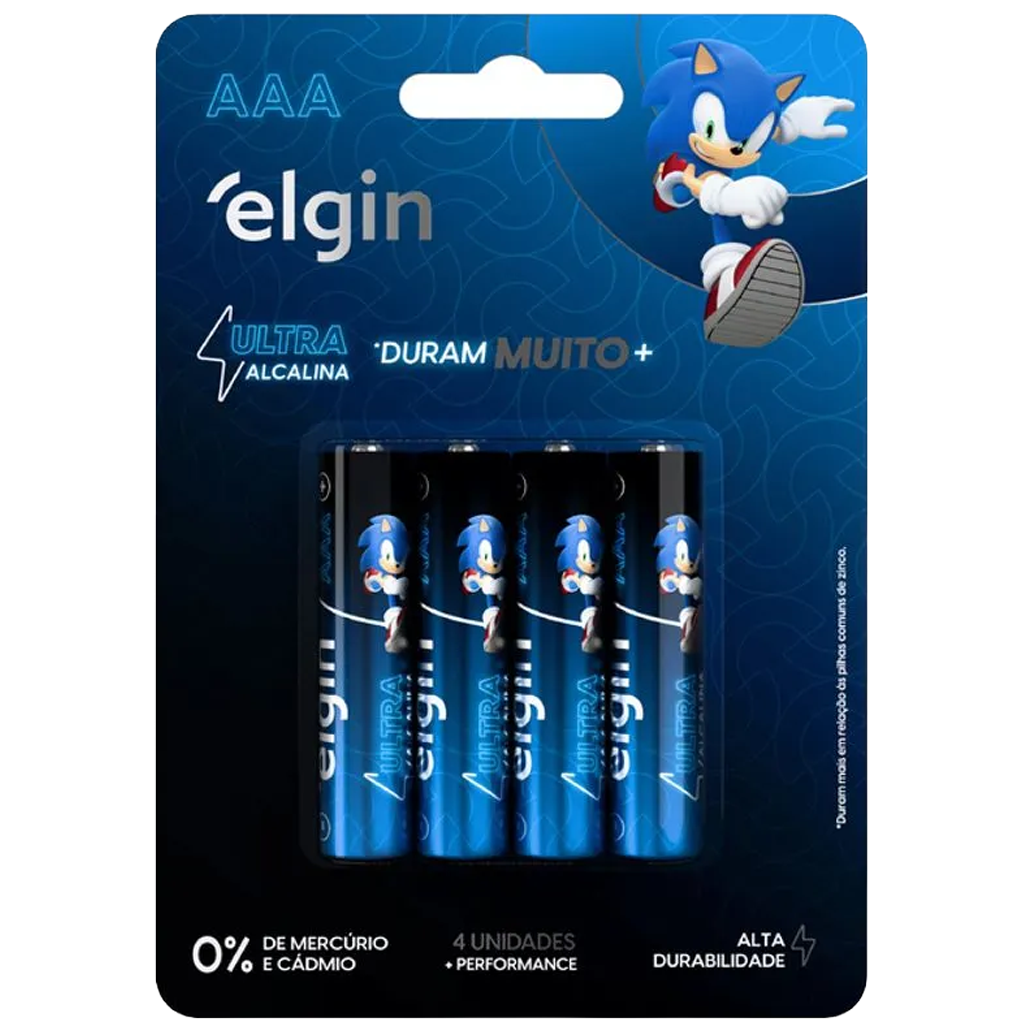 Pilhas Ultra Alcalinas Elgin AAA
