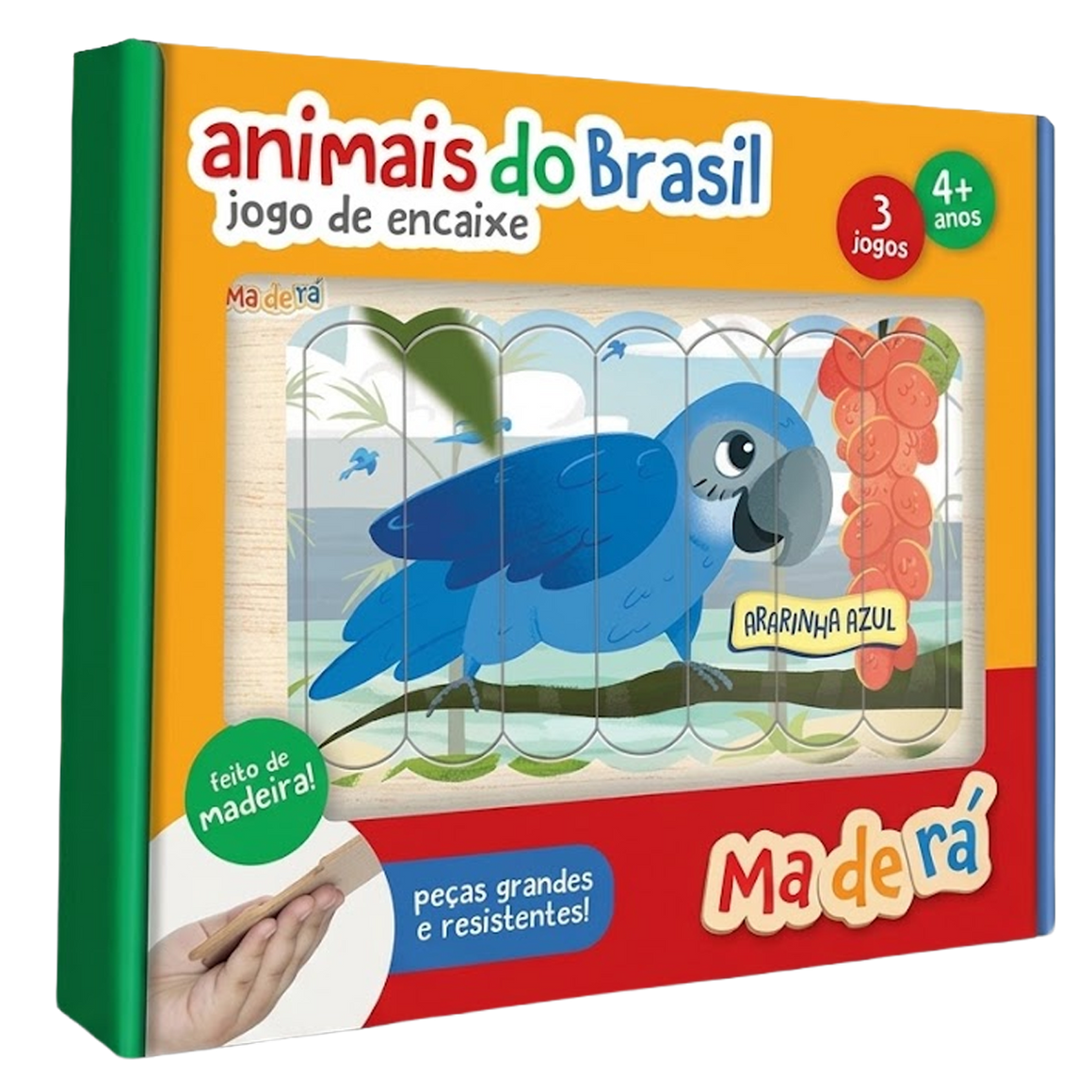Quebra-Cabeça Animais do Brasil de 100 Peças (+6)