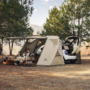 Tenda lateral Naturehike para SUV com Fixação Traseira: toldo à Prova d'Agua com Revestimento Prateado e Proteção Solar