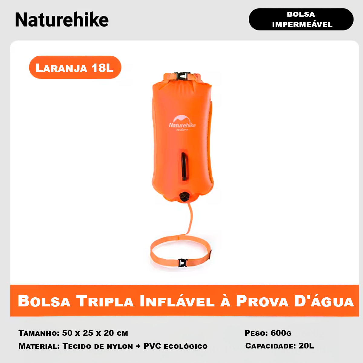 Airbag Impermeável Naturehike de 28L