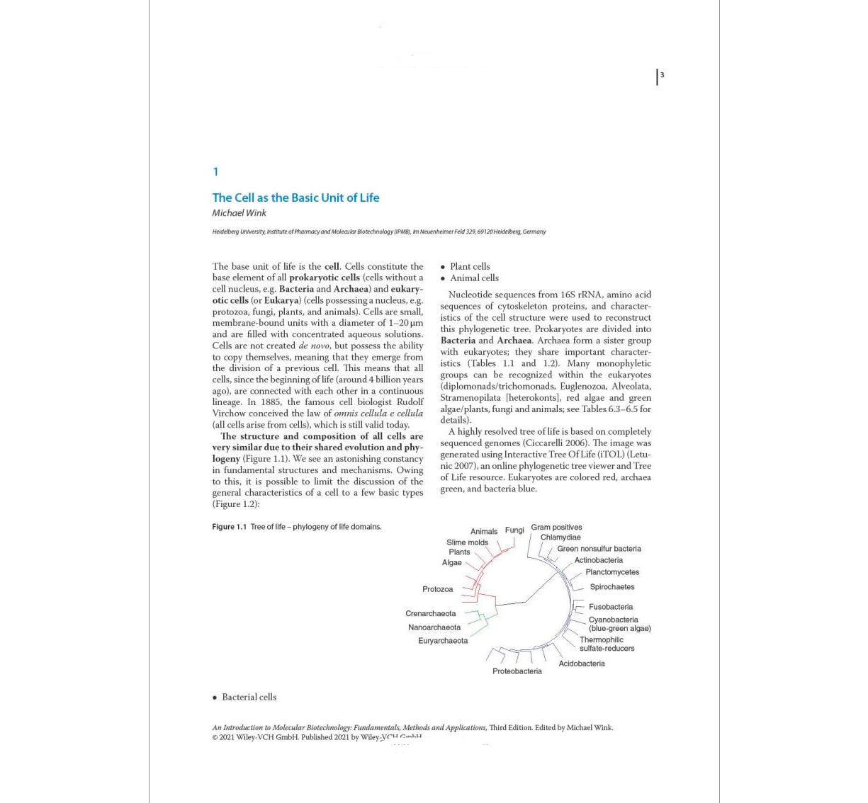 An Introduction to Molecular Biotechnology: Fundamentals, Methods and Applications, 3rd Edition