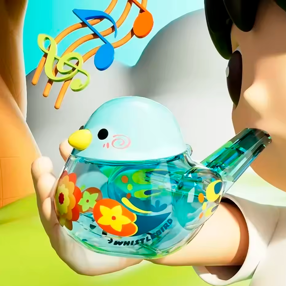 Apito de Água para Pássaros Divertido Pássaro Aquático para Aprender (+3)