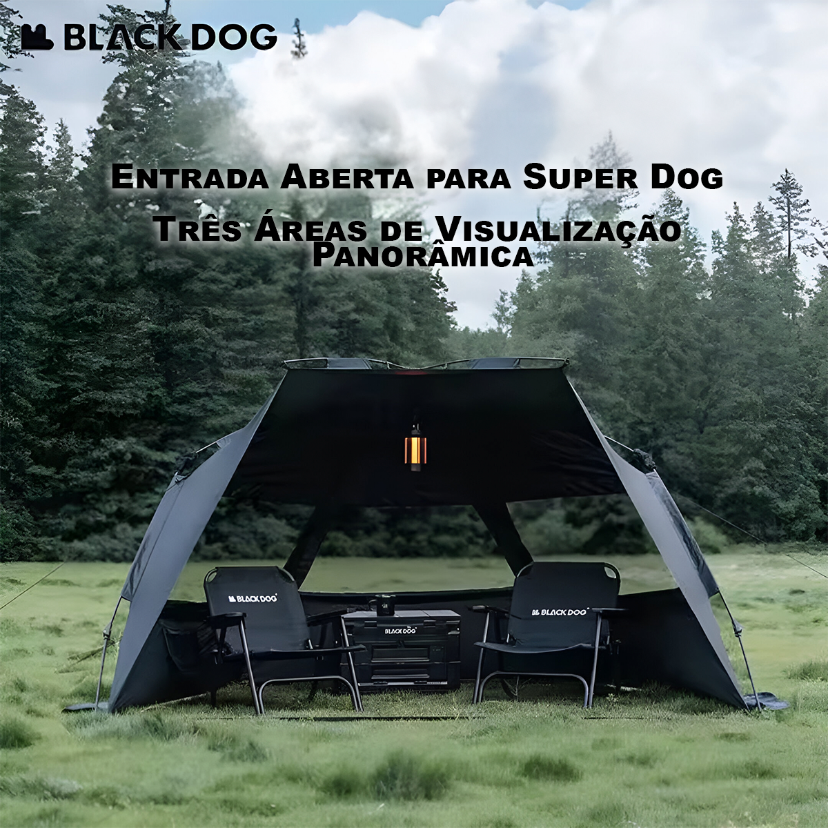 Barraca Automática para Camping NatureHike Blackdog para 2 Pessoas