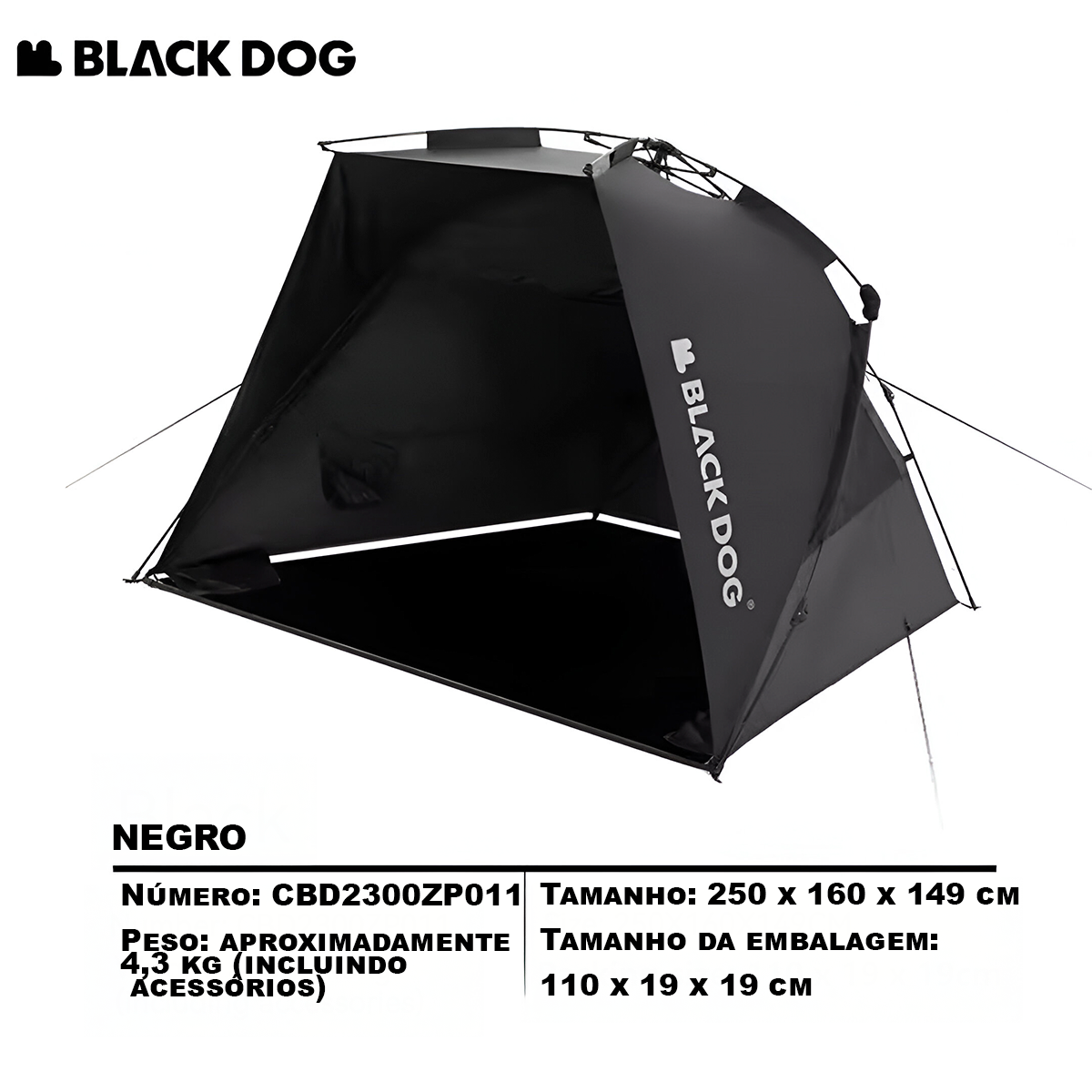 Barraca Automática para Camping NatureHike Blackdog para 2 Pessoas
