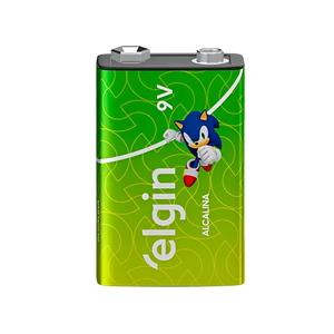 Bateria Alcalina 9V Elgin Blister com 1 Unidade