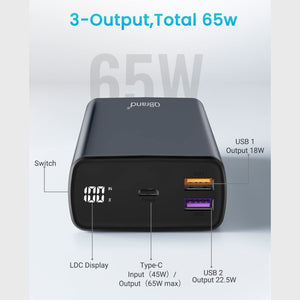 Bateria Reserva 65 W, 30000 mAh