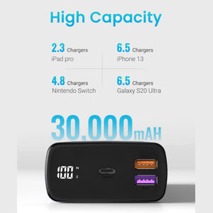 Bateria Reserva 65 W, 30000 mAh