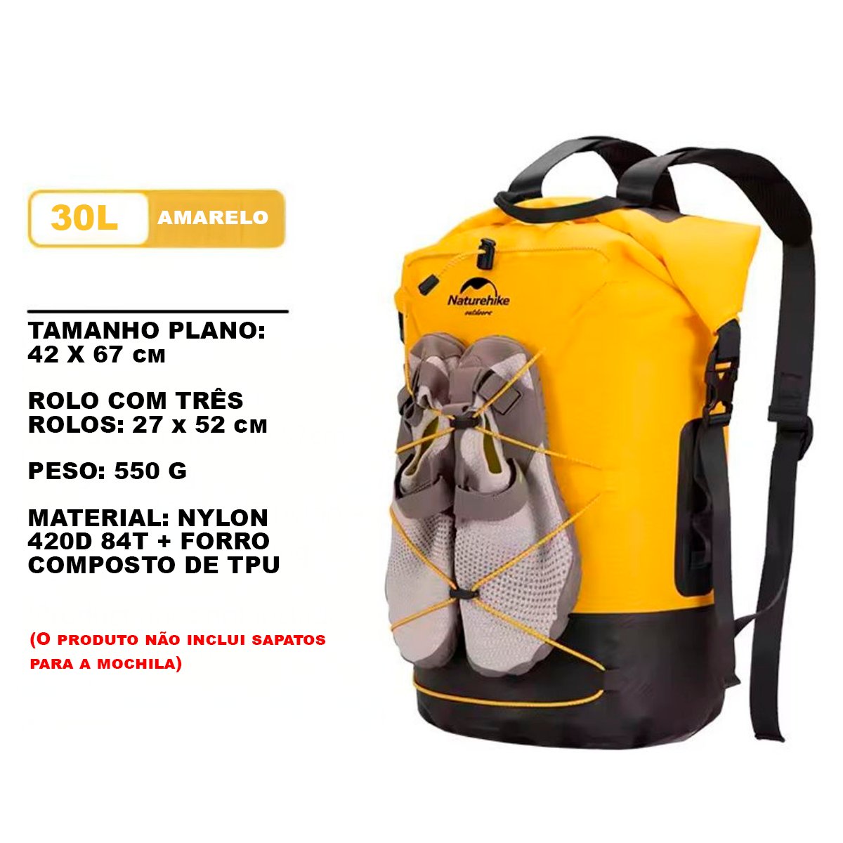 Bolsa Impermeável Naturehike TB03 até 40 L de Capacidade