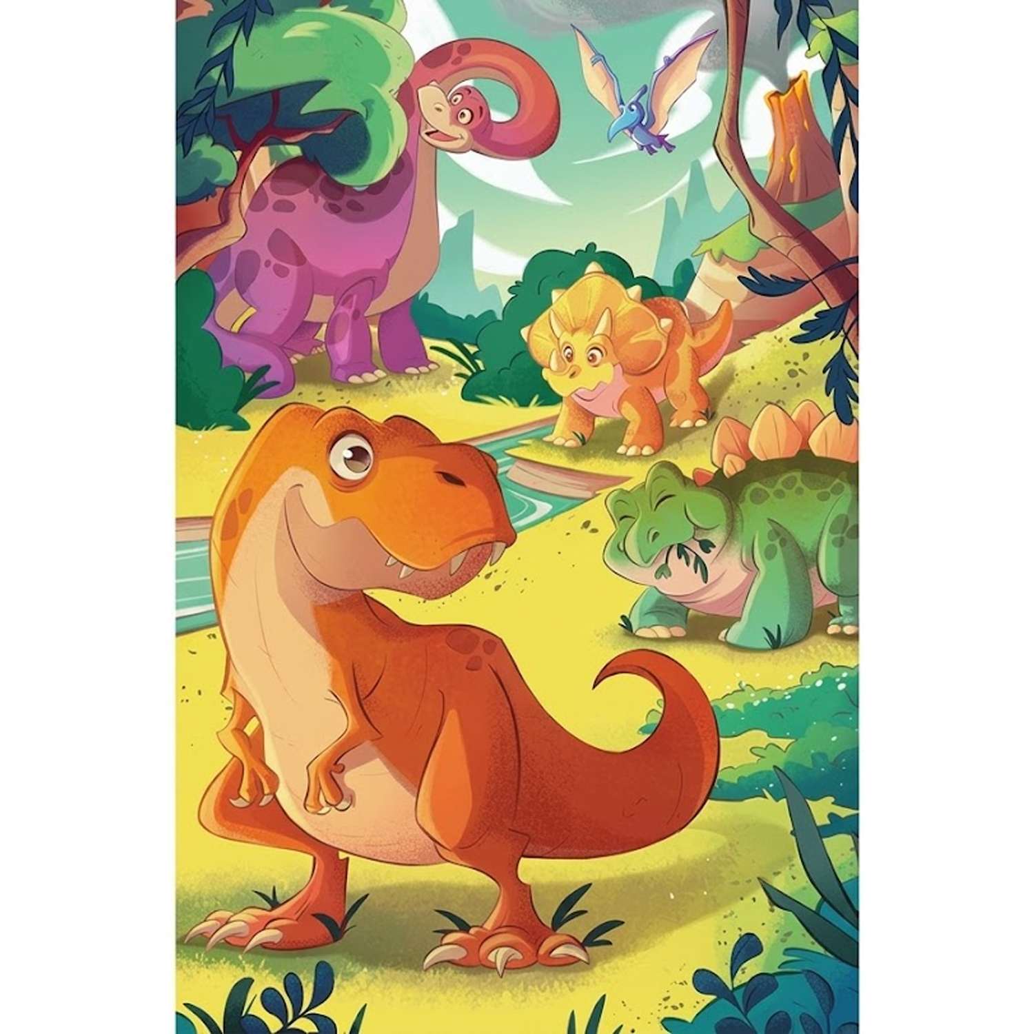 Quebra-Cabeça Dinossauros Metalizado de 100 Peças (+6)