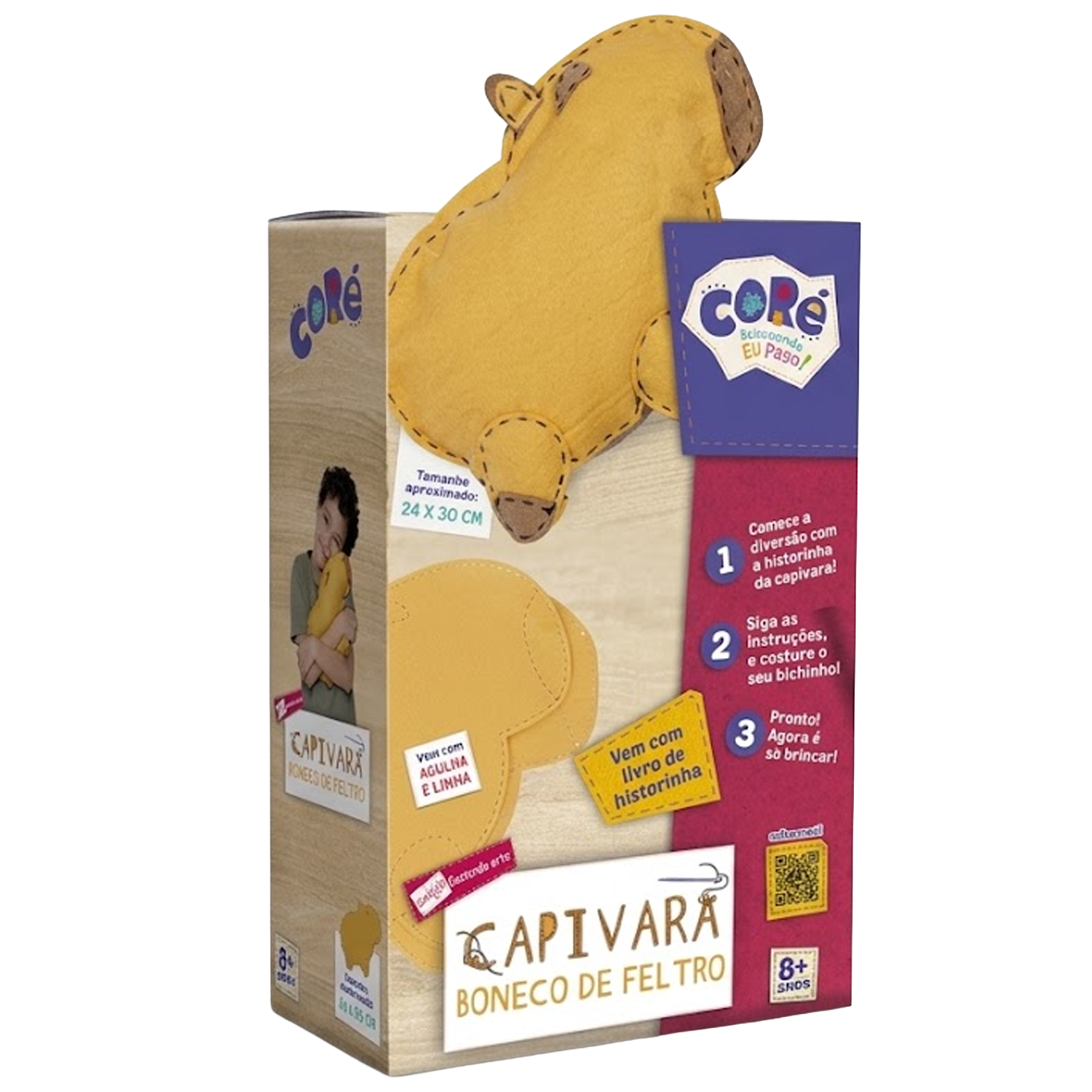 Livro de Boneco de Feltro Coleção Fazendo Arte Capivara (+8)
