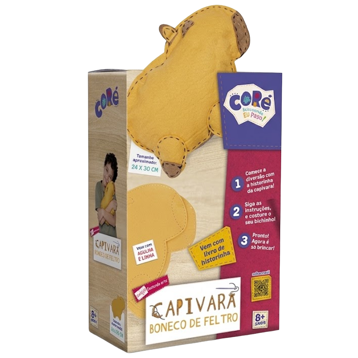 Livro de Boneco de Feltro Coleção Fazendo Arte Capivara (+8)