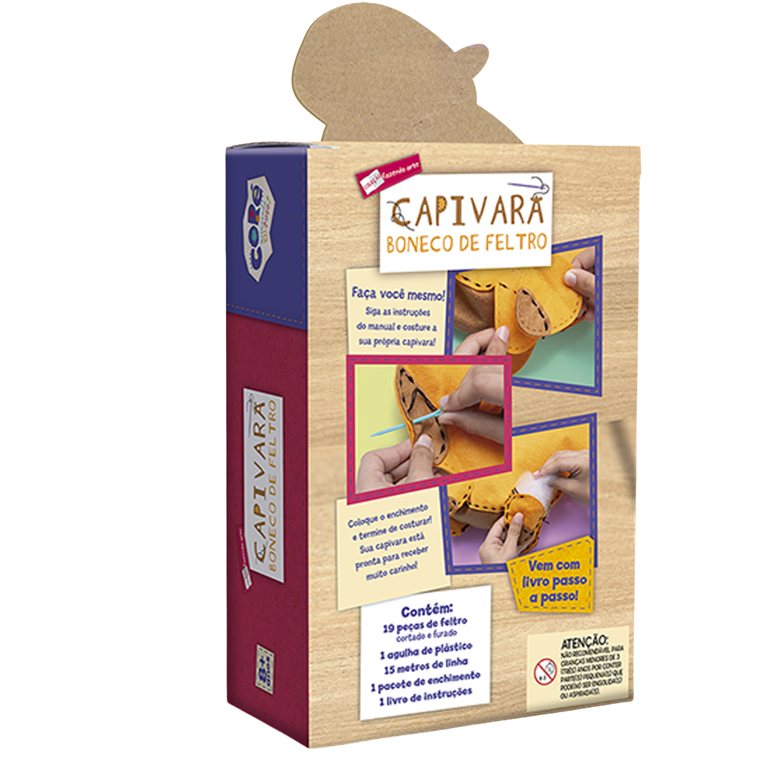 Livro de Boneco de Feltro Coleção Fazendo Arte Capivara (+8)