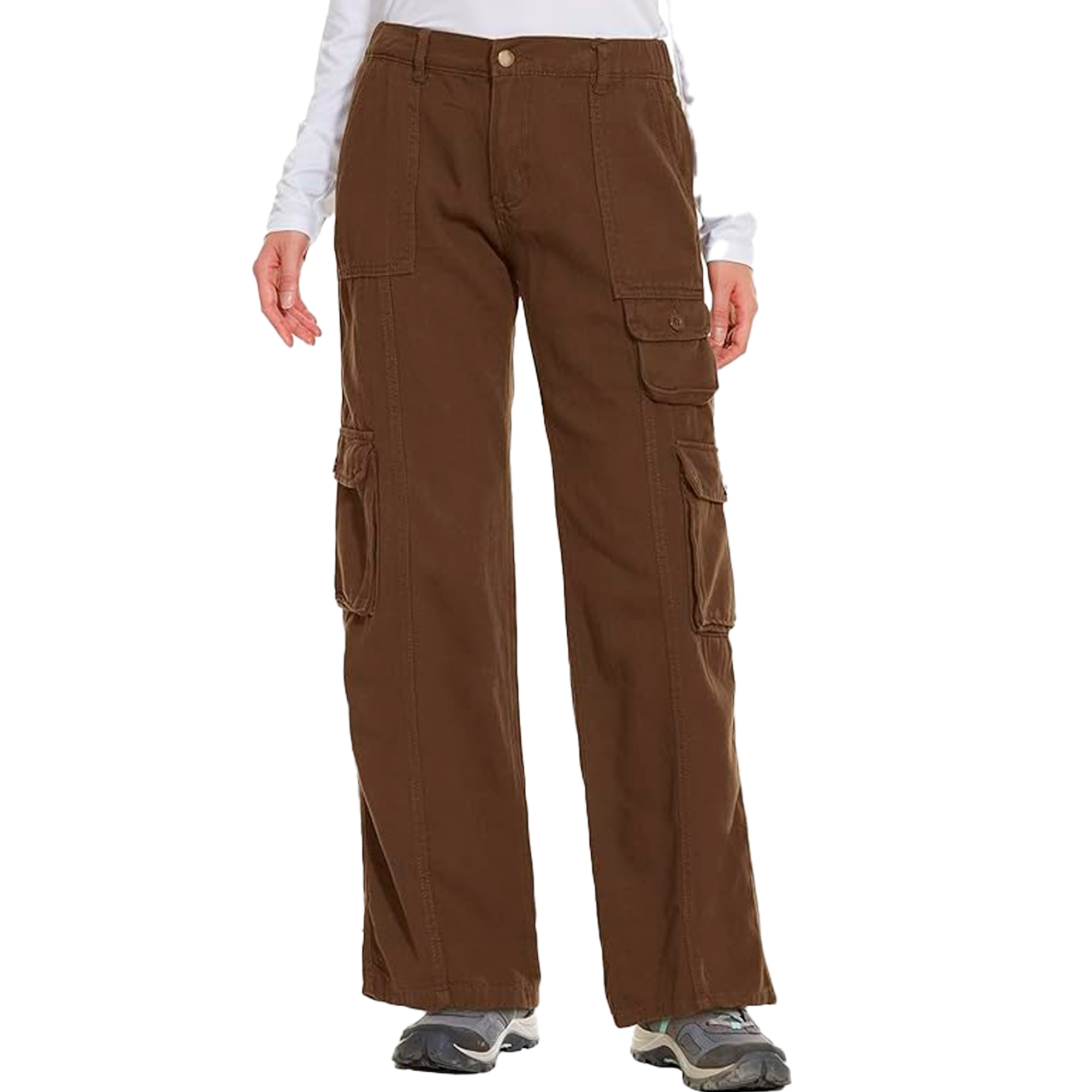 Calças de Corrida Femininas Cargo com 7 Bolsos