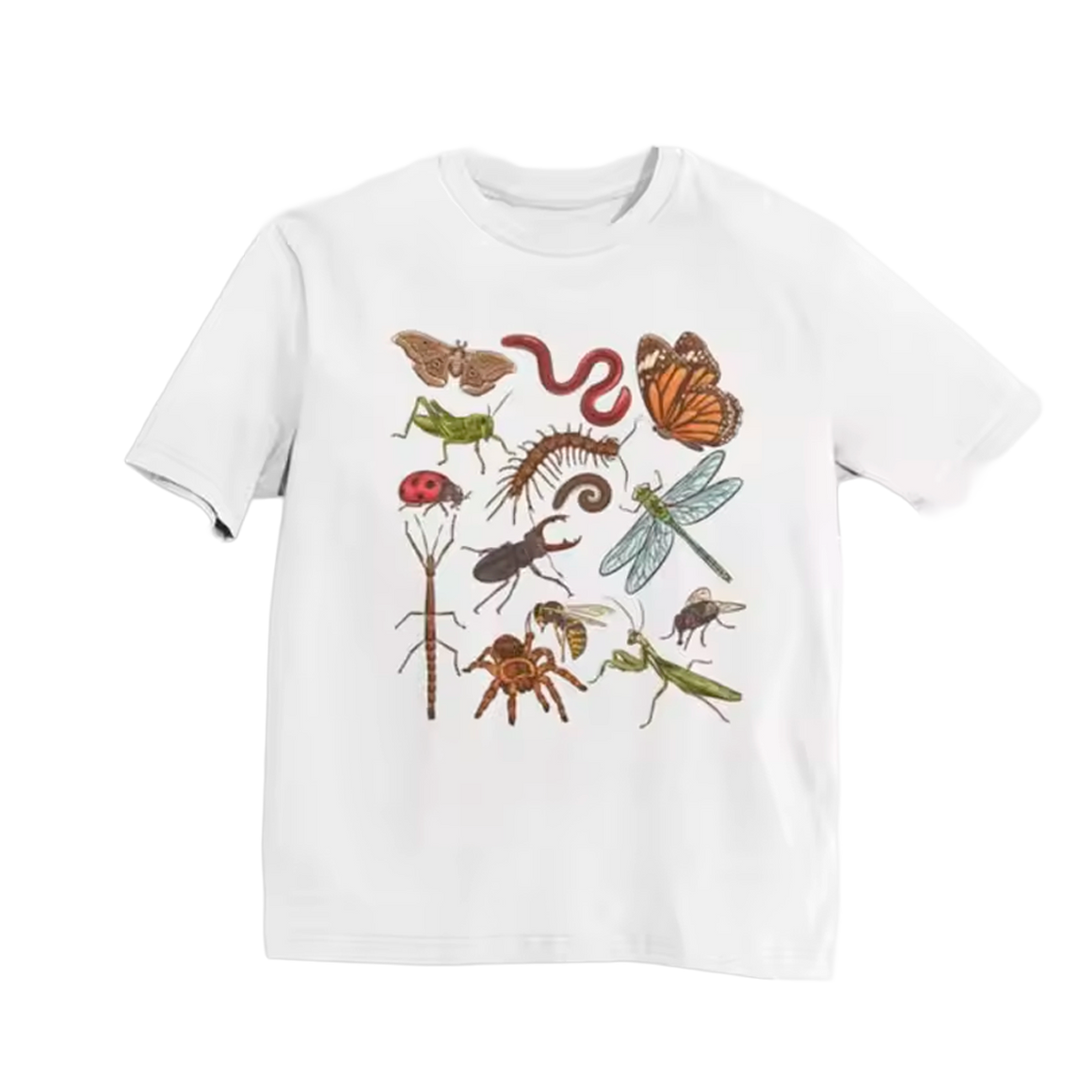 Camiseta de Insetos Vintage Cottagecore Boho Amante da Natureza Goblincore Granola Garota Camping Dark Academia