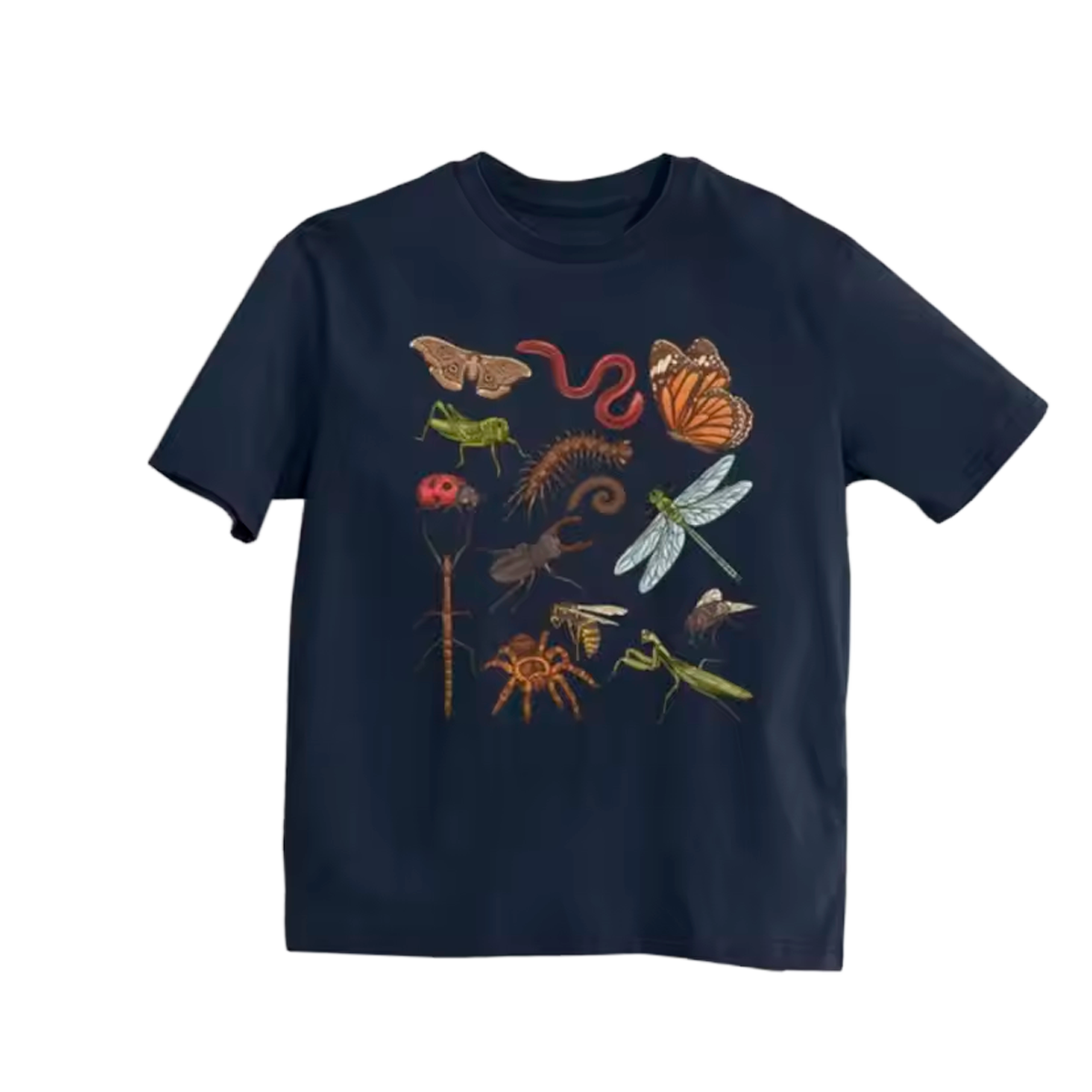 Camiseta de Insetos Vintage Cottagecore Boho Amante da Natureza Goblincore Granola Garota Camping Dark Academia