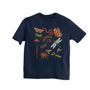Camiseta de Insetos Vintage Cottagecore Boho Amante da Natureza Goblincore Granola Garota Camping Dark Academia