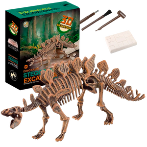 inquedo de Dinossauro Jurassic World: Kit de Escavação Arqueológica com Esqueletos Artesanais, Brinquedo Educativo de Ciência para Crianças (Para Maiores de 6 Anos)