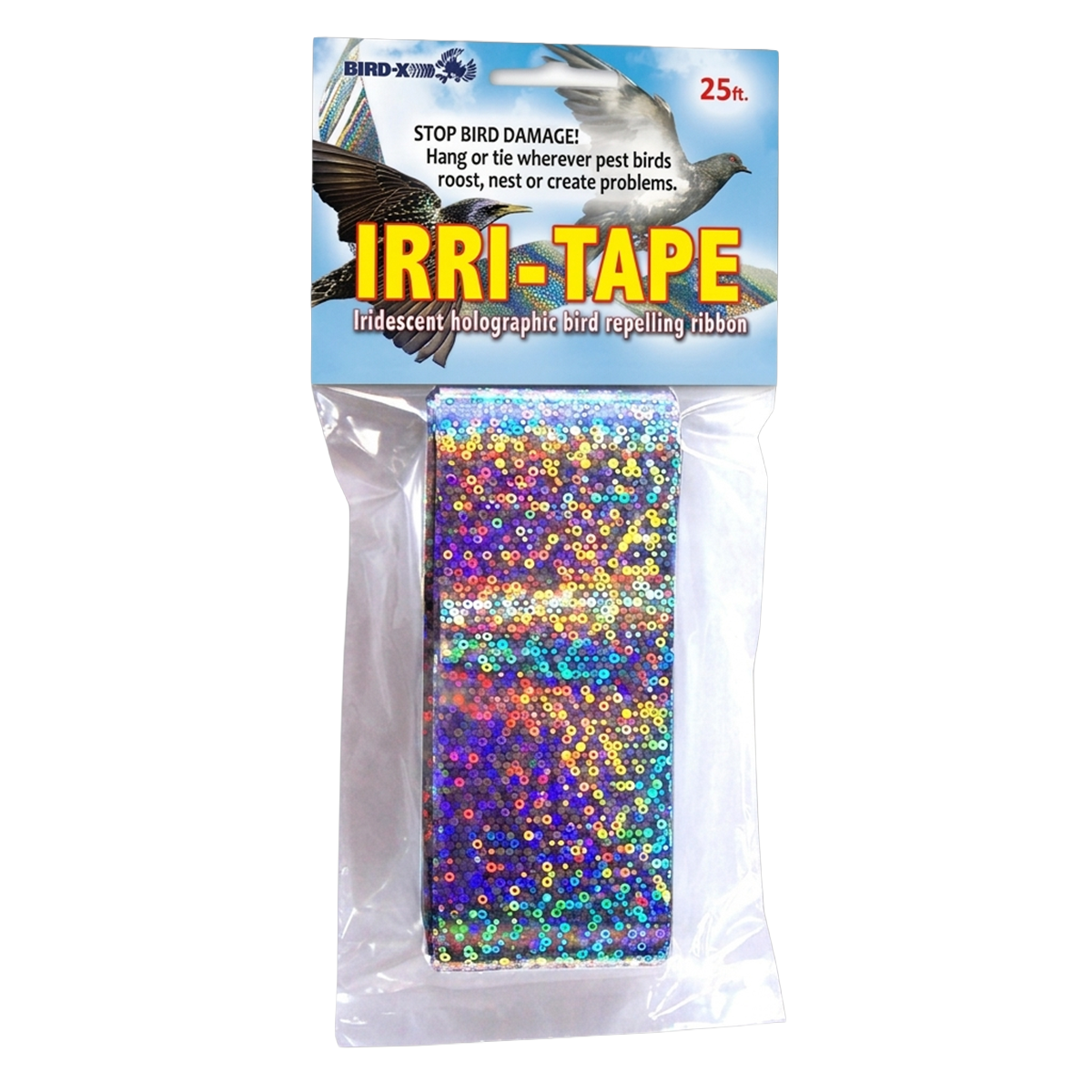 Cinta Iridiscente Ahuyentadora de Aves Irri-Tape Bird-X 