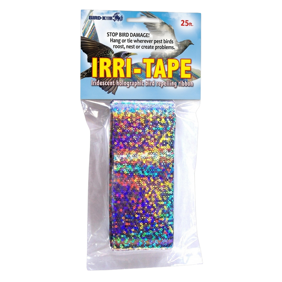 Cinta Iridiscente Ahuyentadora de Aves Irri-Tape Bird-X 