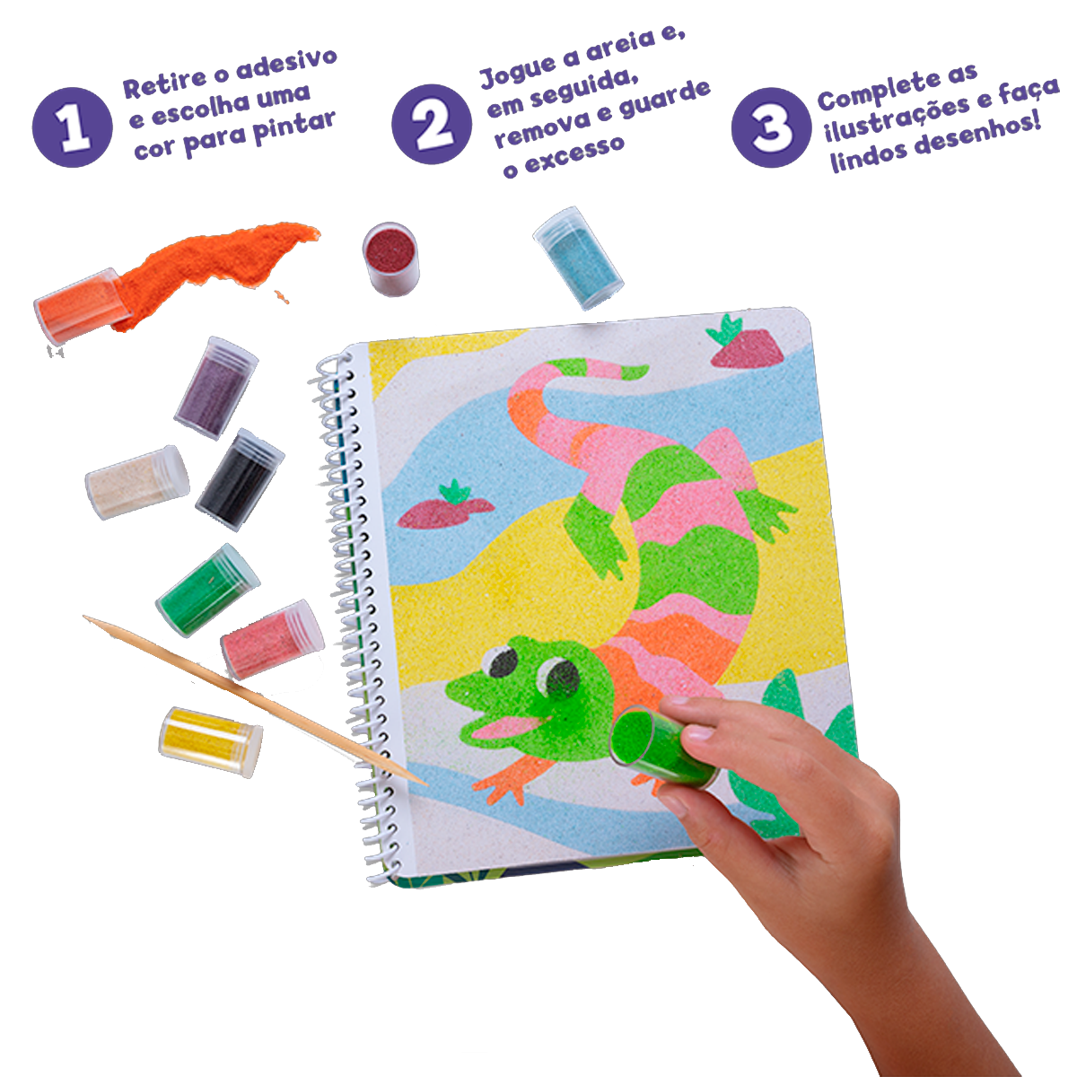 Colorindo com Areia de Animais (+6)